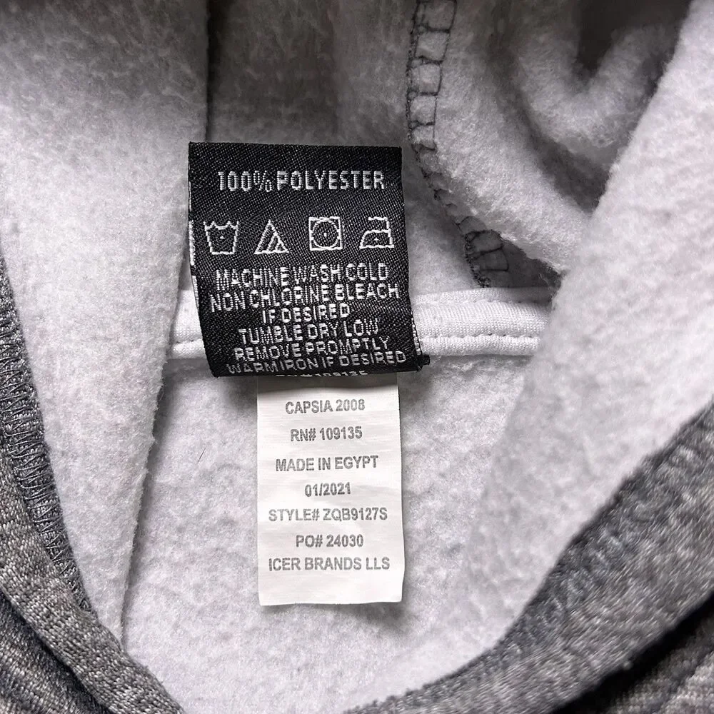 NBA Pullover Hoodie Sweatshirt Boys L 7 Heather Gray Basketball Logo Activewear